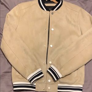 Zara fo-suede bomber jacket